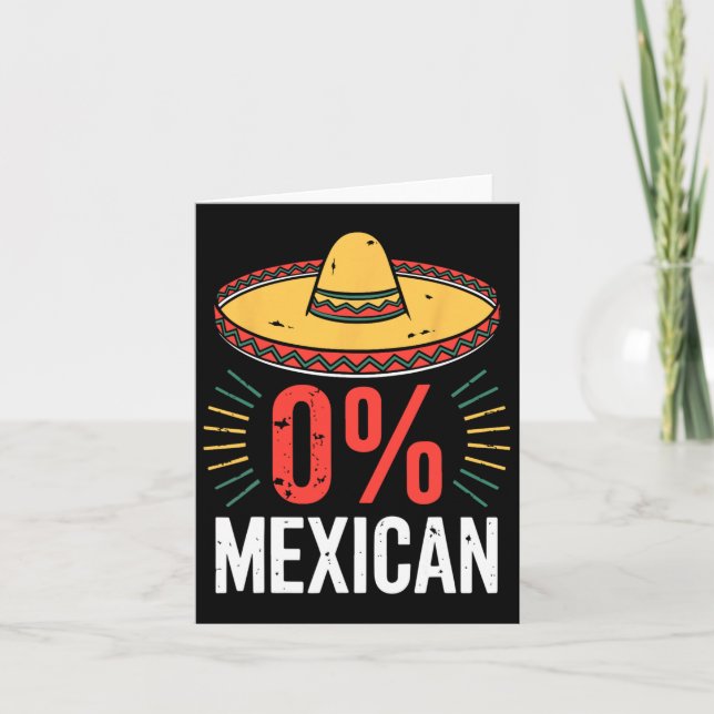 Carte 0% Chemise Mexicaine Hommes Drôle Femmes Cinco De  (Devant)