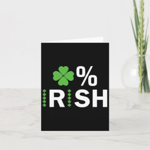 Carte 0% Irlandais Lucky Shamrock Zéro Pour Cent Irlanda