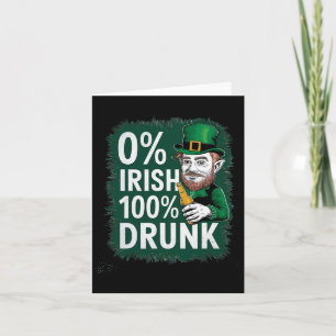 Carte 0 Pour Cent Irlandais 100 Pour Cent Ivre Pas Irlan