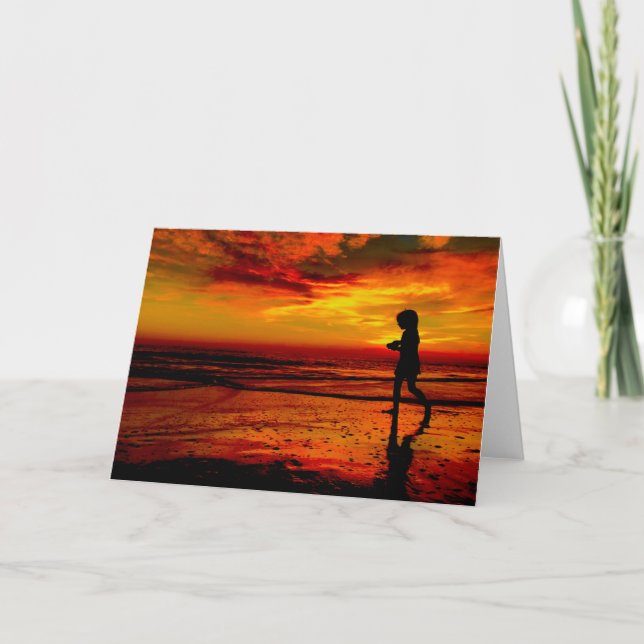 Carte 10006 Malibu, mouette de plage de CA Zuma au (Devant)