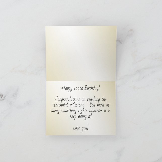 Carte Joyeux Anniversaire Carte Anniversaire 100 Ans ColorAges - Or Doré Brillant Relief - Fabriquée En France - Enveloppe Incluse Carte Fabriquée France