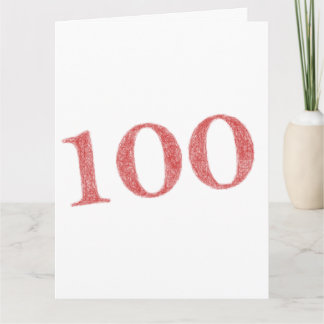 Carte 100 ans d'anniversaire
