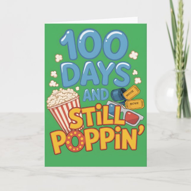 Carte 100 Days and Still Poppin Fun School Celebration (Devant)