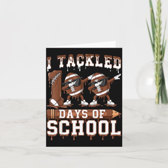 Carte 100 Days Of School Boys Kids 100th Day Of School F (Devant)