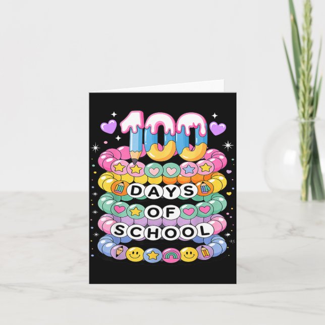 Carte 100 Days Of School Friendship Bracelets 100 Days S (Devant)