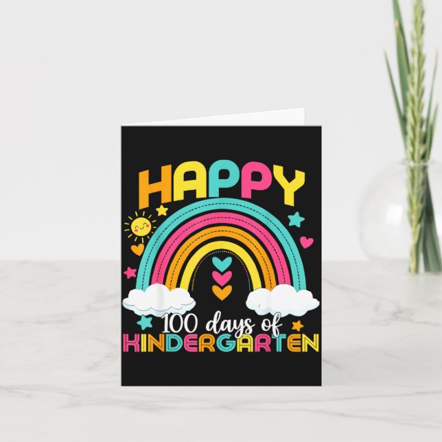 Carte 100 Days Smarter 100th Day Of Kindergarten Teacher (Devant)