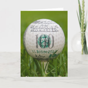 Carte 100 Dollar Anniversaire Golf Ball