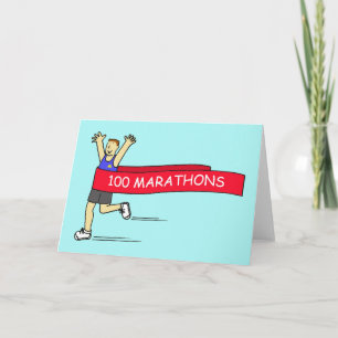 Carte 100 Félicitations à Marathon pour lui