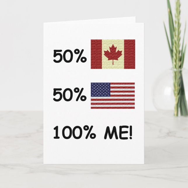 Carte 100% JE Canadien/Américain (Devant)