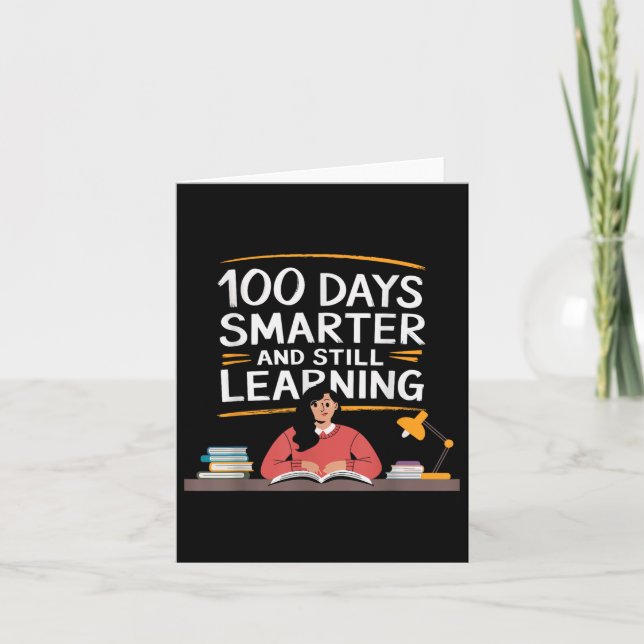 Carte 100 Jours Couleurs Plus Intelligentes Et Apprentis (Devant)