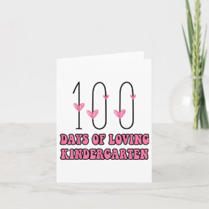Carte 100 jours d'amour pour la maternelle Professeur Va