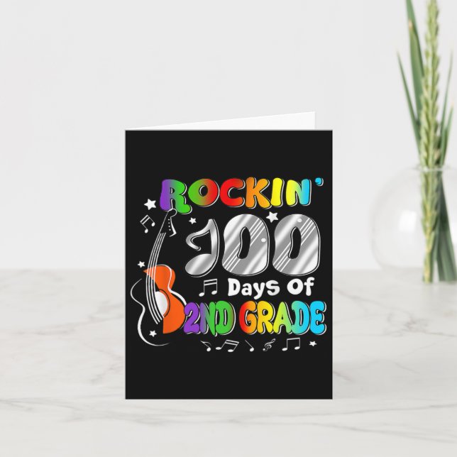 Carte 100 Jours De 2E Année 100E Jour Des Garçons D'Écol (Devant)