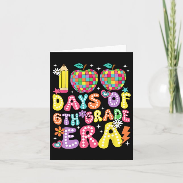 Carte 100 Jours De 6E Année Époque Sixième Année Enseign (Devant)