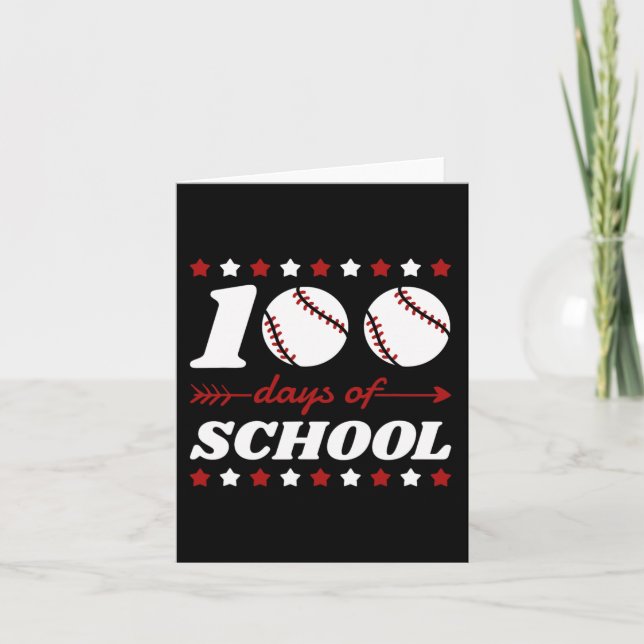 Carte 100 Jours De Baseball Scolaire (Devant)