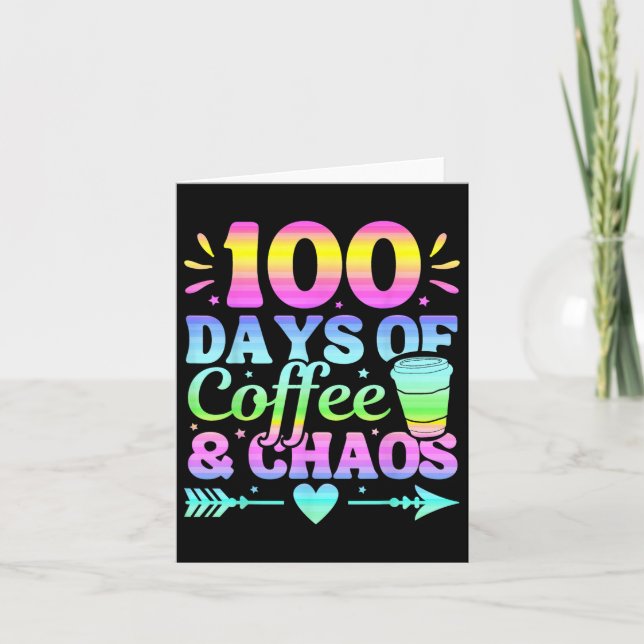Carte 100 Jours De Café Et Chaos 100E Jour D'École (Devant)