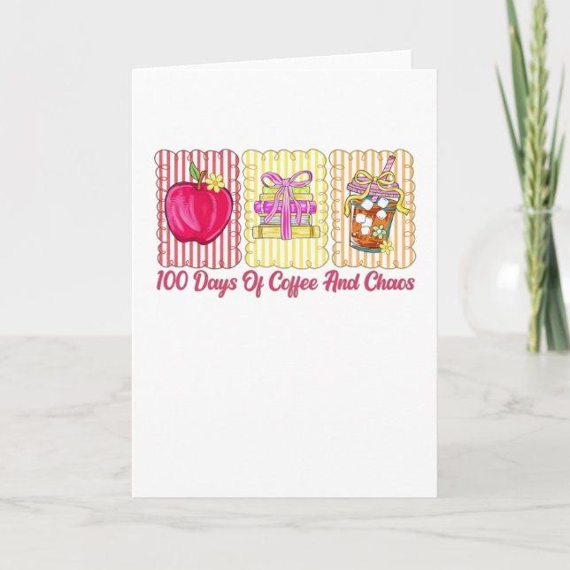Carte 100 jours de café et de chaos (Devant)