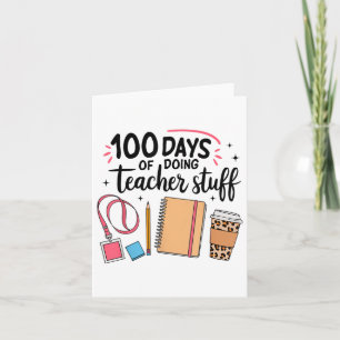 Carte 100 Jours De Faire Des Choses D'Enseignant Joyeux