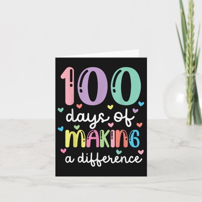 Carte 100 Jours De Faire Une Différence 100E Jour De Sch (Devant)