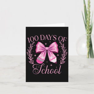Carte 100 Jours De L'École Coquette Crayon Rose 100E