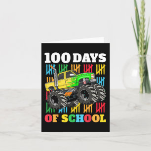 Carte 100 jours de l'école Monster Truck 100e jour de Sc