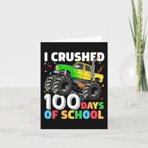 Carte 100 jours de l'école Monster Truck 100e jour de Sc