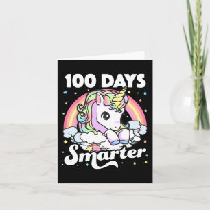 Carte 100 Jours de l'école Unicorn Filles Enseignante 10