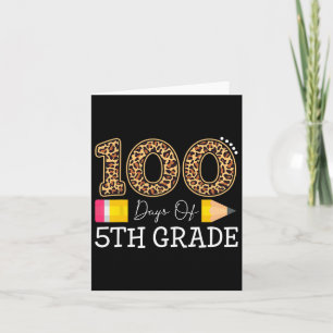 Carte 100 Jours De Leopard De 5E Année Joyeux 100E Jour 