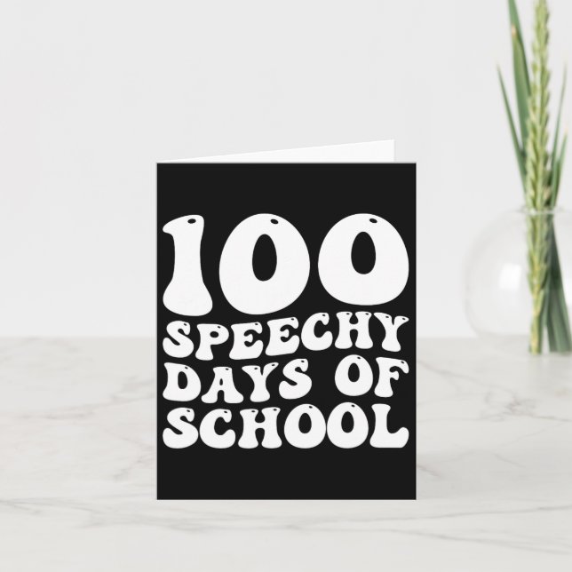 Carte 100 Jours De Thérapie De La Parole À L'École Joyeu (Devant)