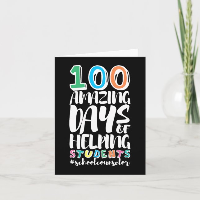 Carte 100 Jours D'École Aider Les Étudiants Conseil De L (Devant)