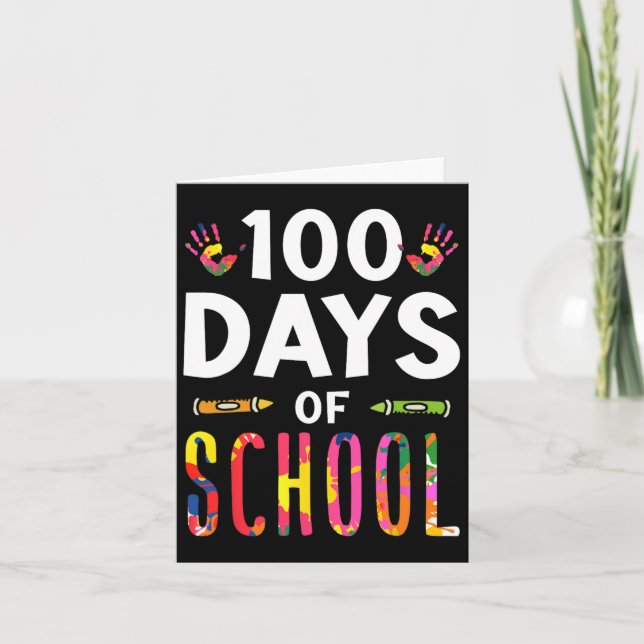 Carte 100 Jours D'École Dit Mignonne Équipe Sweet (Devant)
