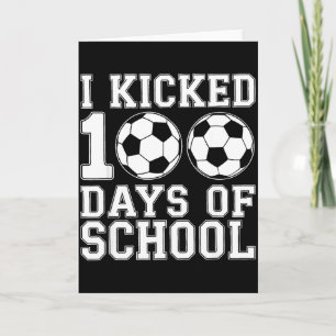 Carte 100 Jours D'école Football Garçons Enfants 100ème