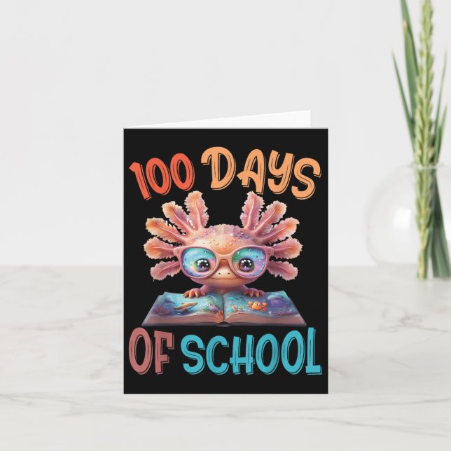 Carte 100 Jours D'École Mer Axolotl 100E Jour De (Devant)
