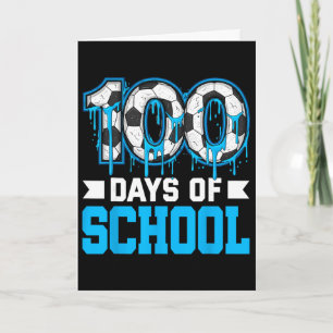 Carte 100 jours d'école Soccer Drip 100e jour d'école