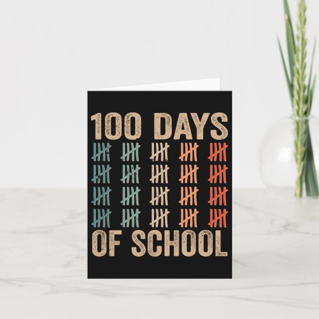 Carte 100 Jours D'École Sweet Mignonne Sayings Équipe (Devant)