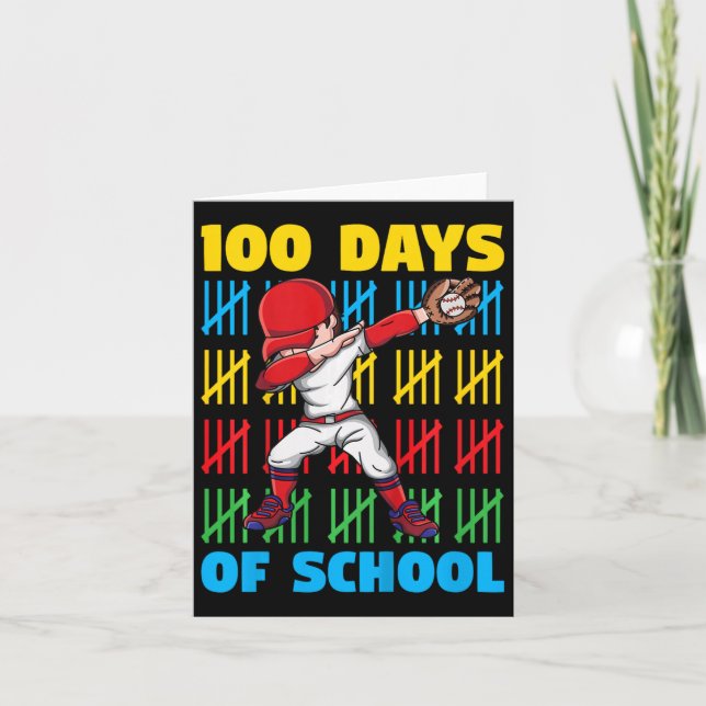 Carte 100 Jours D'Écoles Garçons 100E Jour D'École (Devant)