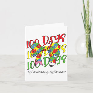Carte 100 Jours D'Embrasser L'Autisme 100E Jour Stylo