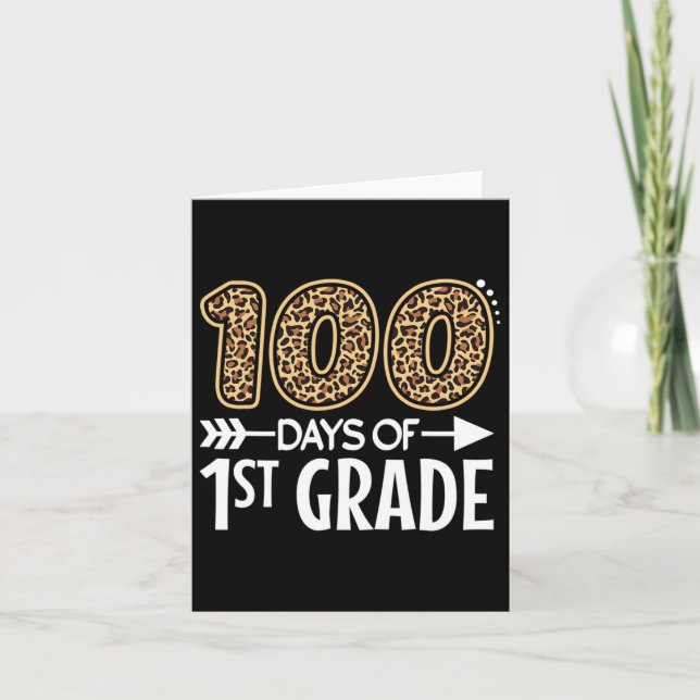 Carte 100 Jours D'Enseignant De Première Année 100E Jour (Devant)