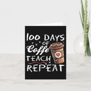 Carte 100 Jours D'Enseignement Du Café Répéter L'École D