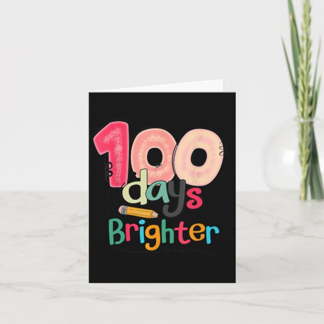 Carte 100 Jours d'enseignement plus brillant Étudiant he (Devant)