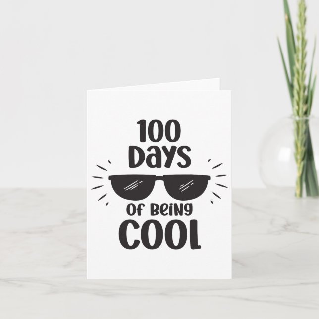 Carte 100 Jours D'Être Cool 100 Jours D'Enseignants Scol (Devant)