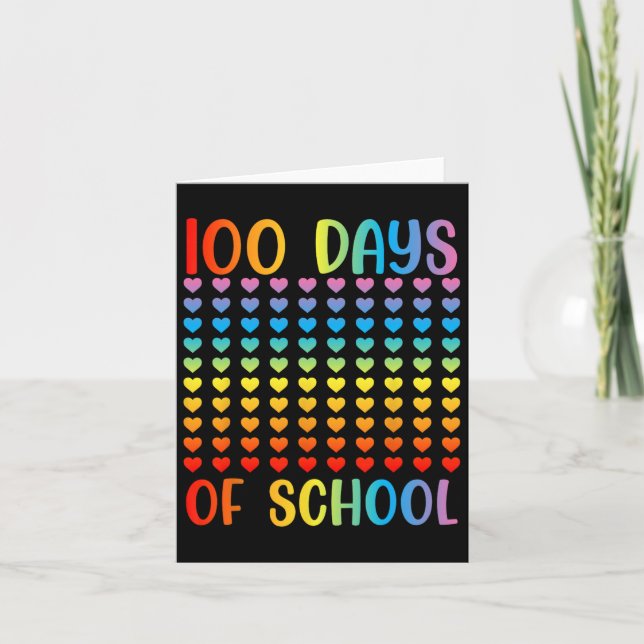 Carte 100 Jours Étudiants Plus Intelligents 100 Jours De (Devant)