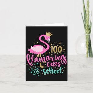 Carte 100 Jours Flamazing De Flamant rose D'École Enseig