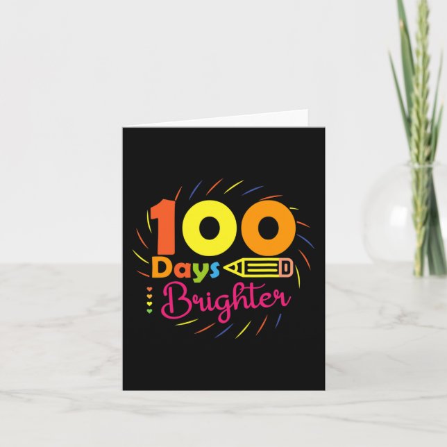 Carte 100 jours plus brillant - 100 jours de l'école ens (Devant)
