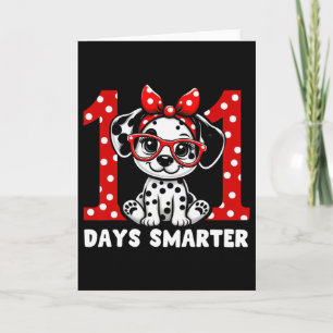 Carte 100 jours plus intelligent 101e jour école chien d