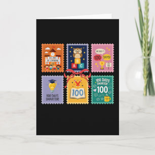 Carte 100 jours plus intelligent Joyeux 100e jour d'écol