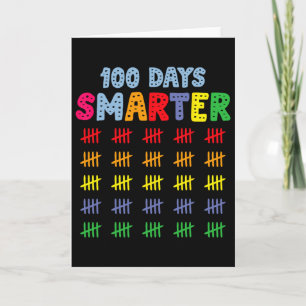 Carte 100 Jours Plus Intelligent Joyeux 100ème Jour D'éc