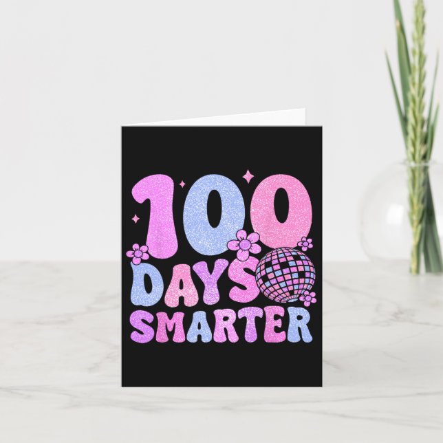 Carte 100 Jours Smarter Retro Disco 100 Jours D'École Te (Devant)