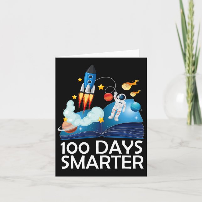 Carte 100 jours Smarter Space Astronaut 100th Day School (Devant)