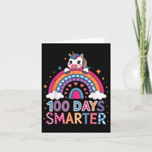 Carte 100 Jours Smarter Unicorn Tenue Pour School Celebr