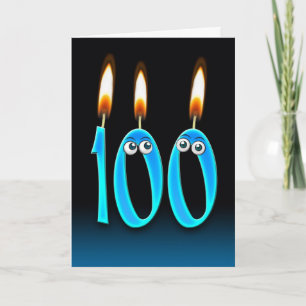 Carte 100e anniversaire bougies
